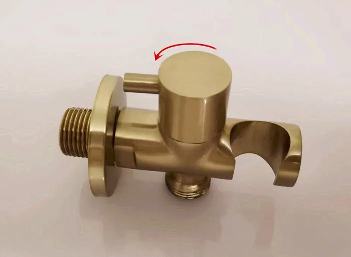 Brass Hand held black Bidet Shower set Perforating Toilet Jet Cleaner Portable brushed gold and gray Bidet Shower Head BD01