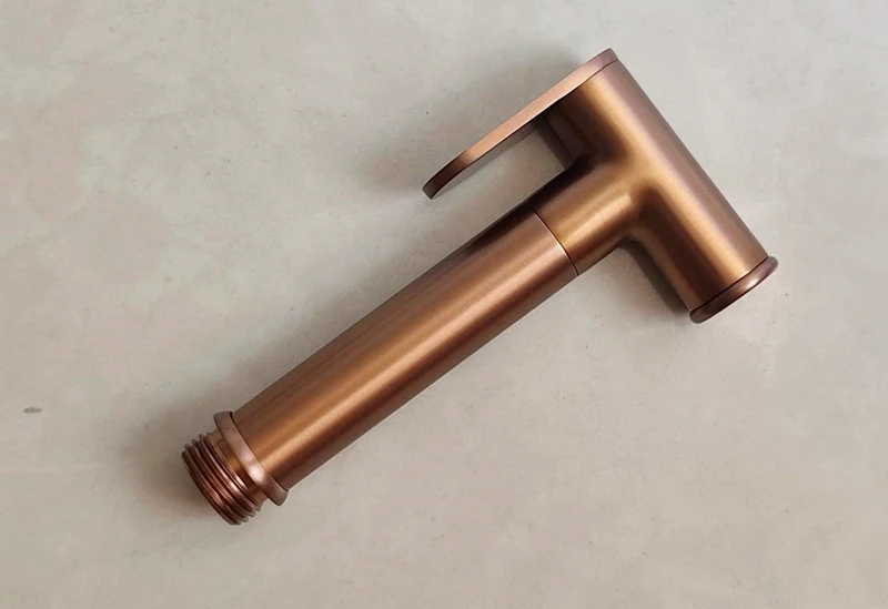 Brass Hand held black Bidet Shower set Perforating Toilet Jet Cleaner Portable brushed gold and gray Bidet Shower Head BD01