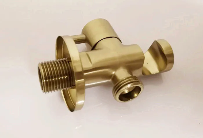 Brass Hand held black Bidet Shower set Perforating Toilet Jet Cleaner Portable brushed gold and gray Bidet Shower Head BD01