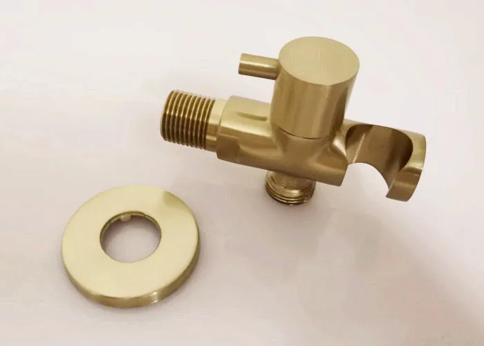Brass Hand held black Bidet Shower set Perforating Toilet Jet Cleaner Portable brushed gold and gray Bidet Shower Head BD01
