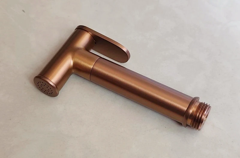 Brass Hand held black Bidet Shower set Perforating Toilet Jet Cleaner Portable brushed gold and gray Bidet Shower Head BD01
