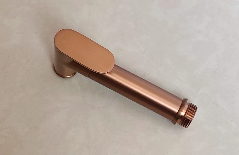 Brass Hand held black Bidet Shower set Perforating Toilet Jet Cleaner Portable brushed gold and gray Bidet Shower Head BD01