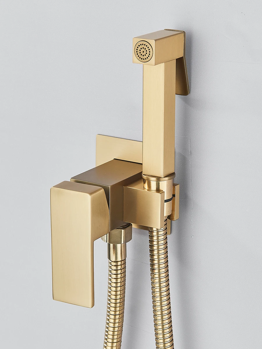 Bidet Toilet Sprayer Faucet Brass Bidet Faucet Muslim Ducha Higienica Hot Cold Water Mixer Tap Toilet Faucets