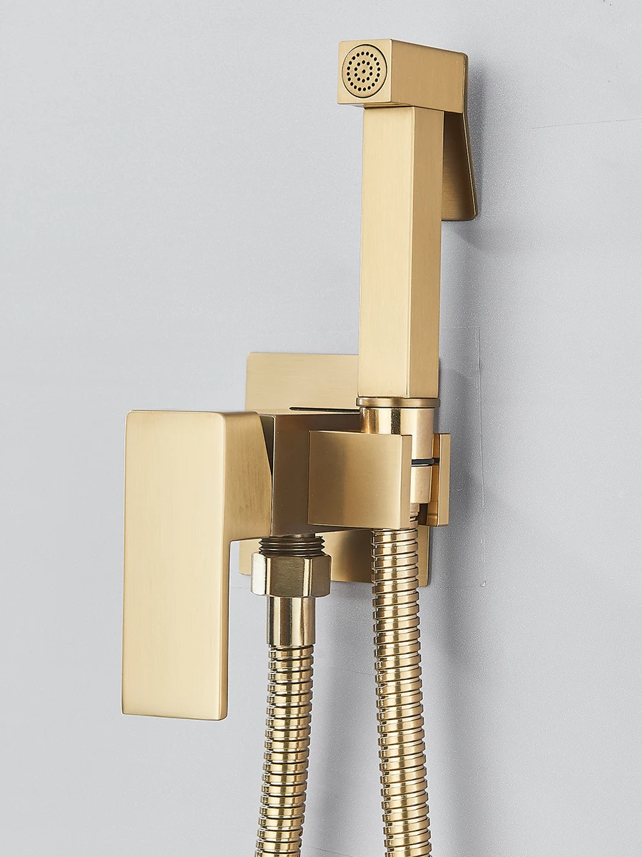 Bidet Toilet Sprayer Faucet Brass Bidet Faucet Muslim Ducha Higienica Hot Cold Water Mixer Tap Toilet Faucets