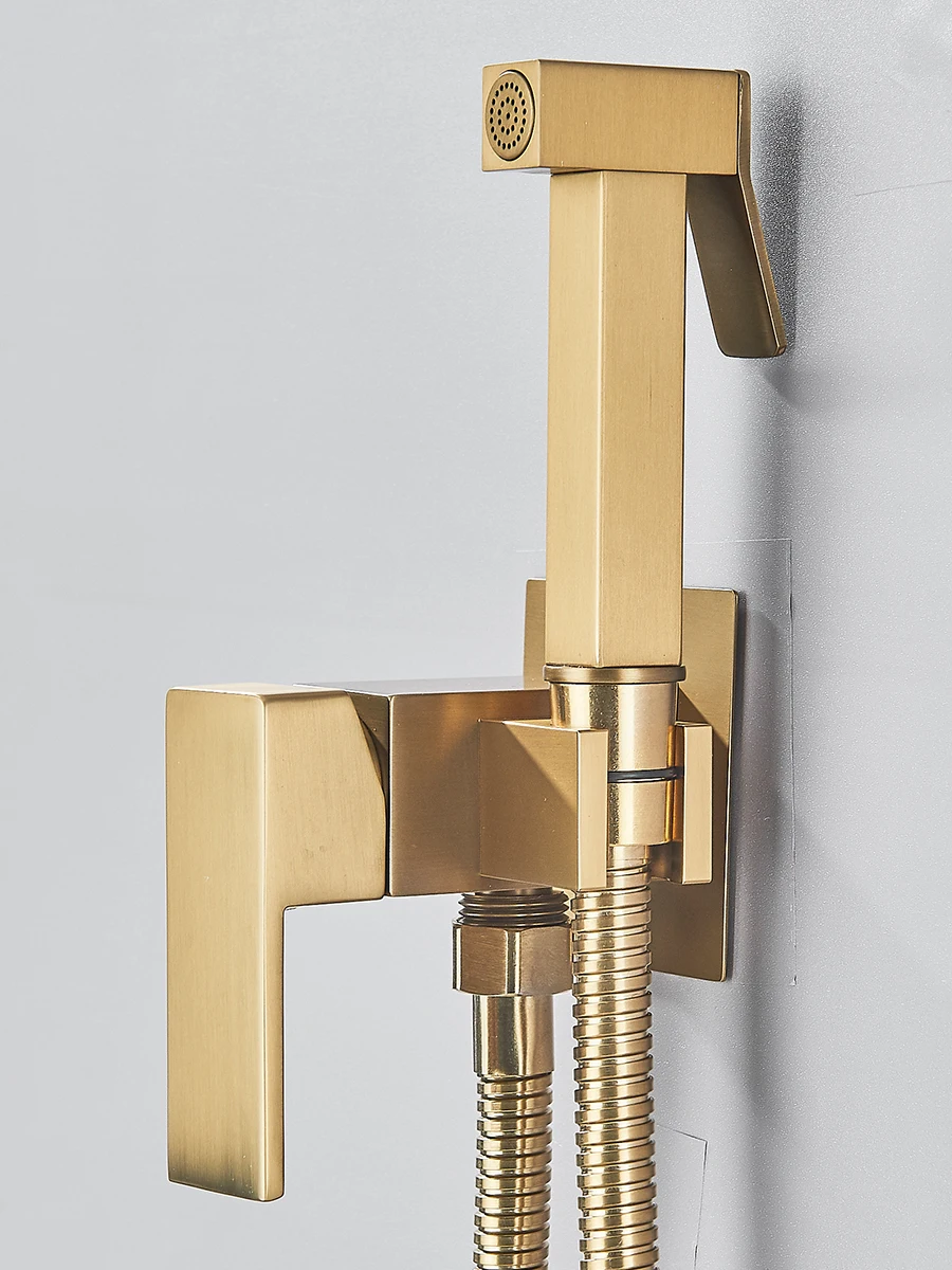 Bidet Toilet Sprayer Faucet Brass Bidet Faucet Muslim Ducha Higienica Hot Cold Water Mixer Tap Toilet Faucets