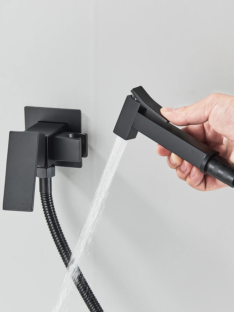 Bidet Toilet Sprayer Faucet Brass Bidet Faucet Muslim Ducha Higienica Hot Cold Water Mixer Tap Toilet Faucets