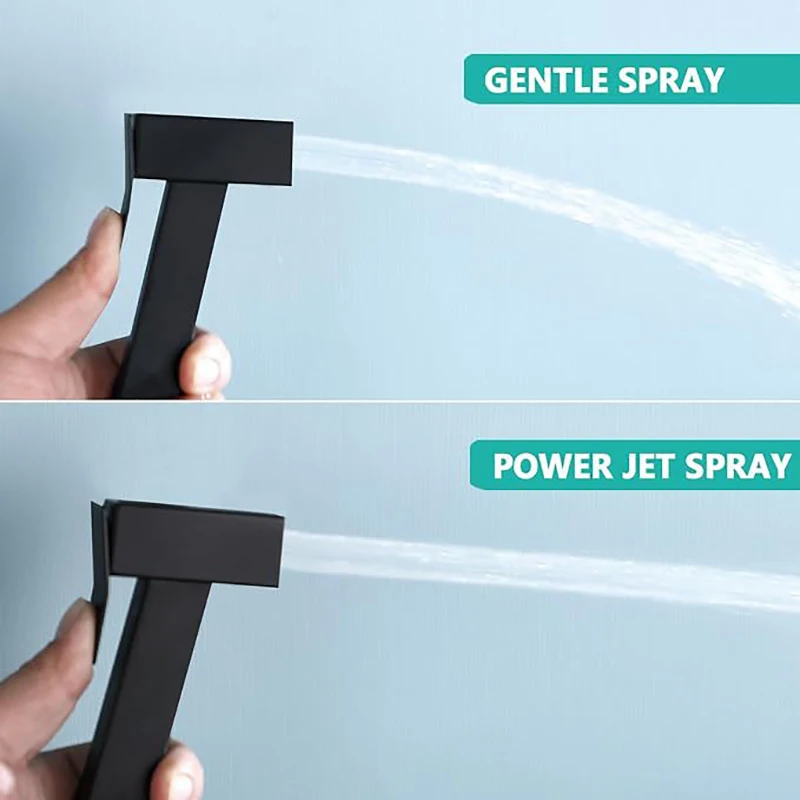 ALENARTWATER Bathroom Black Bidet Faucet Shower Tap Cold Hot Water Mixer Crane Sprayer Head Tap Toilet Faucets