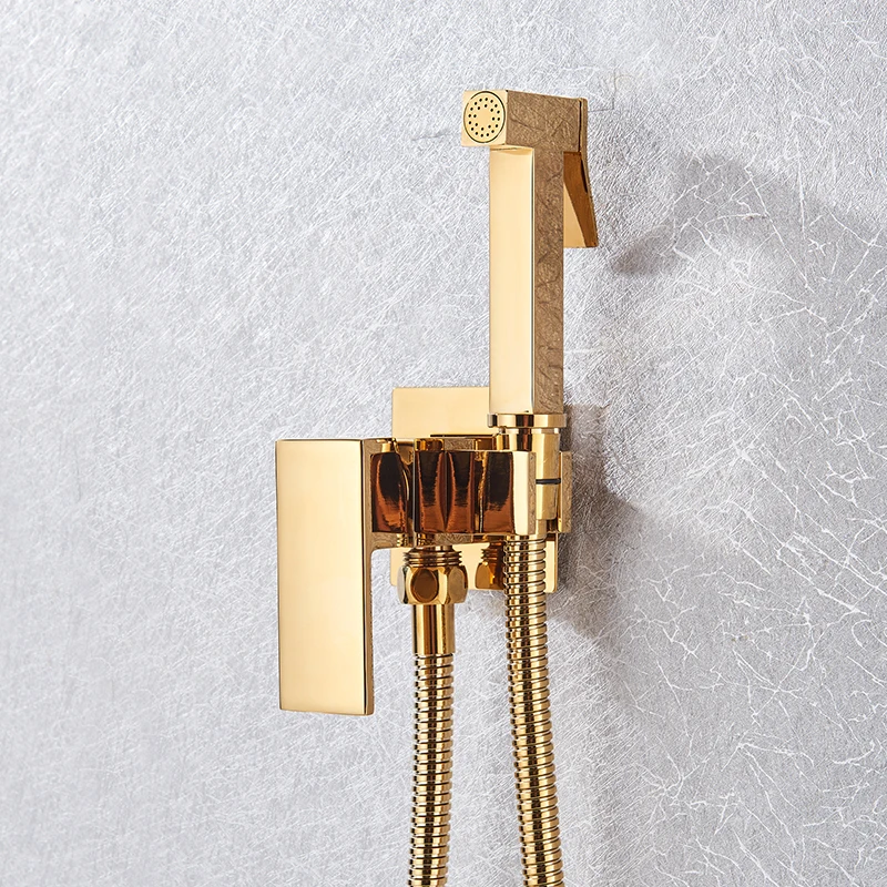 ALENARTWATER Bathroom Black Bidet Faucet Shower Tap Cold Hot Water Mixer Crane Sprayer Head Tap Toilet Faucets