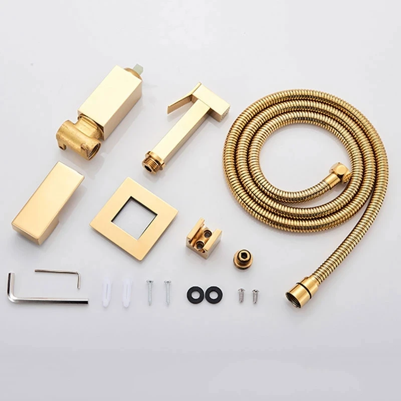 ALENARTWATER Bathroom Black Bidet Faucet Shower Tap Cold Hot Water Mixer Crane Sprayer Head Tap Toilet Faucets