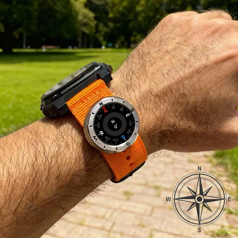 2026 Portable Watch Strap Smart Compass for Paracord Bracelet Flashlight Altitude for Mechanical and Quartz Watches