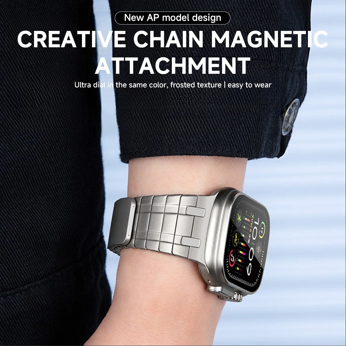 Stainless Steel Magnetic Band for Apple Watch Ultra 4 3 2 49mm 46mm 45mm 44mm 42mm 41mm Metal Strap IWatch 12 11 10 9 8 7 6 SE 5
