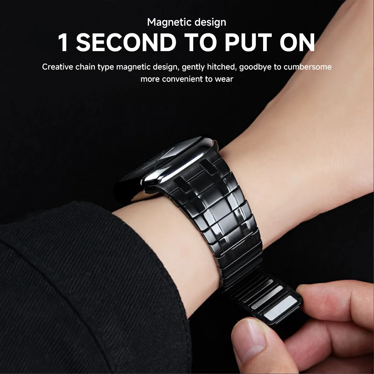 Stainless Steel Magnetic Band for Apple Watch Ultra 4 3 2 49mm 46mm 45mm 44mm 42mm 41mm Metal Strap IWatch 12 11 10 9 8 7 6 SE 5