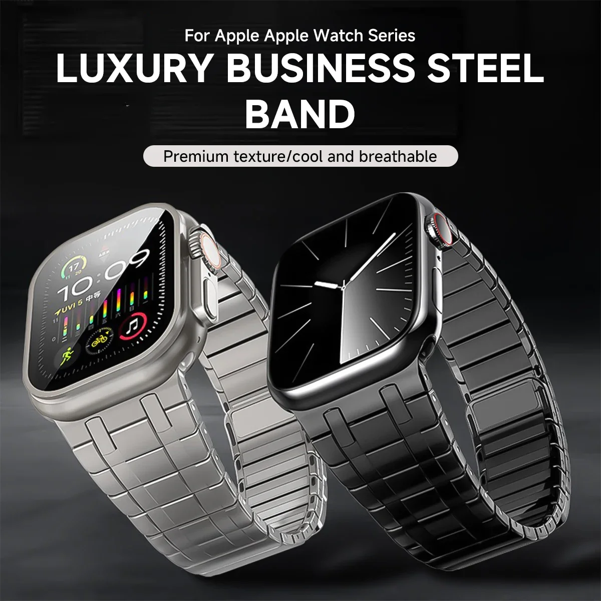 Stainless Steel Magnetic Band for Apple Watch Ultra 4 3 2 49mm 46mm 45mm 44mm 42mm 41mm Metal Strap IWatch 12 11 10 9 8 7 6 SE 5