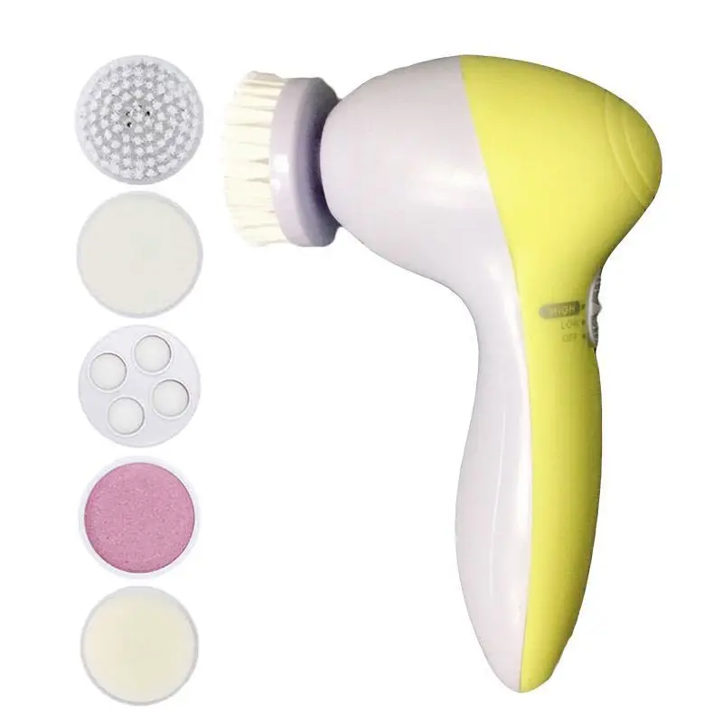 Electric 5 IN 1 Electric Facial Cleaner Brush Wash Machine Spa Skin Care Massage Blackhead Cleaning Facial Cleanser Tools
