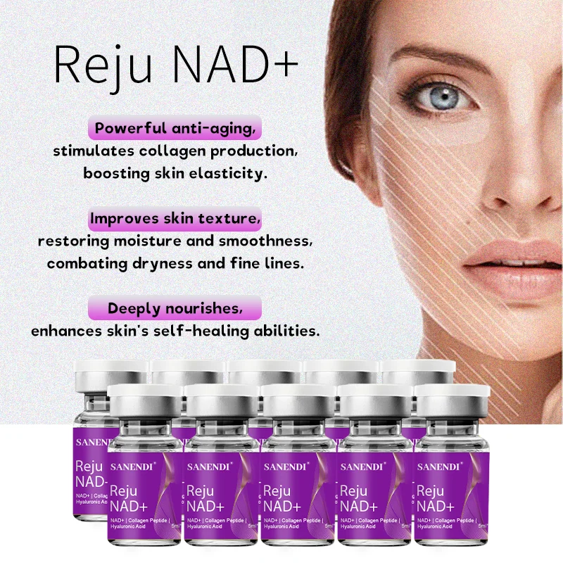 Sanendi Dermapen Serum NAD+Facial Serum Collagen Glutathione Hydrating Firming Skin Booster 10Vials*Box