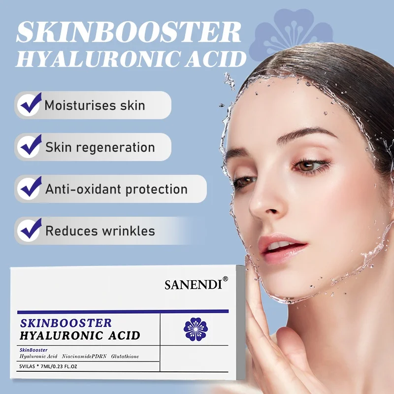 Sanendi Hyaluronic Acid PDRN GLUTATHIONE Retionl Serum for Face Dr.Pen DEEP HYDRATION Firmness Anti-aging 7ML*5Vials