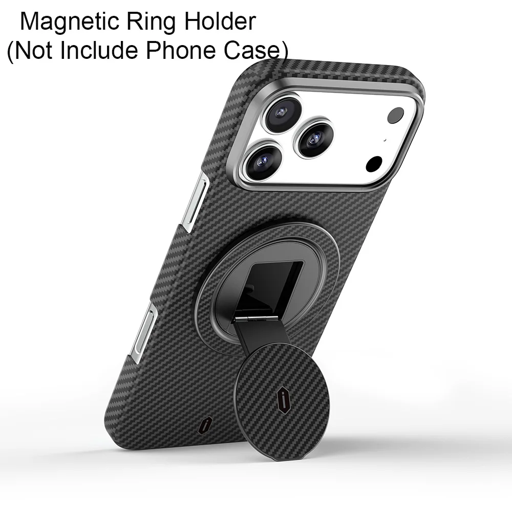WiWU Aramid Fiber Magnetic Ring Holder for iPhone 17 Pro Max 360°Rotation Mobile Phone Stand for iPhone 16 15 Phone Bracket