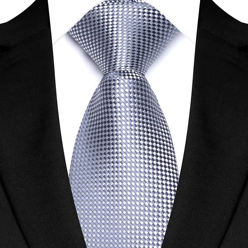 New 8CM Mens Tie Necktie Yellow Pink Blue Wine Red Solid Color Neck Ties For Man Jacquard Woven Ascot Business Party Accessories