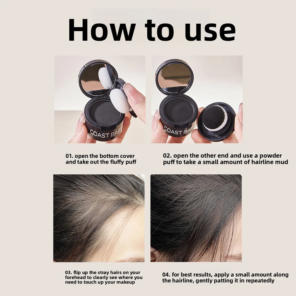 Hairline Powder — Hairline Shading, Contouring, & Hair Concealer; Natural Coverage, Unisex