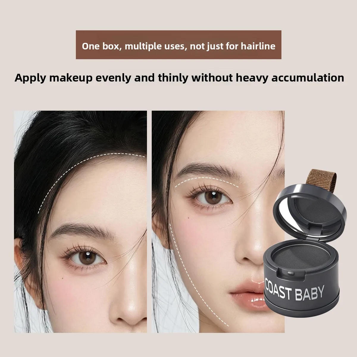 Hairline Powder — Hairline Shading, Contouring, & Hair Concealer; Natural Coverage, Unisex