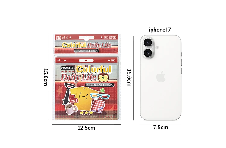 20sheet Japanese Childhood Memories Series Flash Film Die Cutting Sticker Book DIY Scrapbook Diary Album Aesthetic Stationery