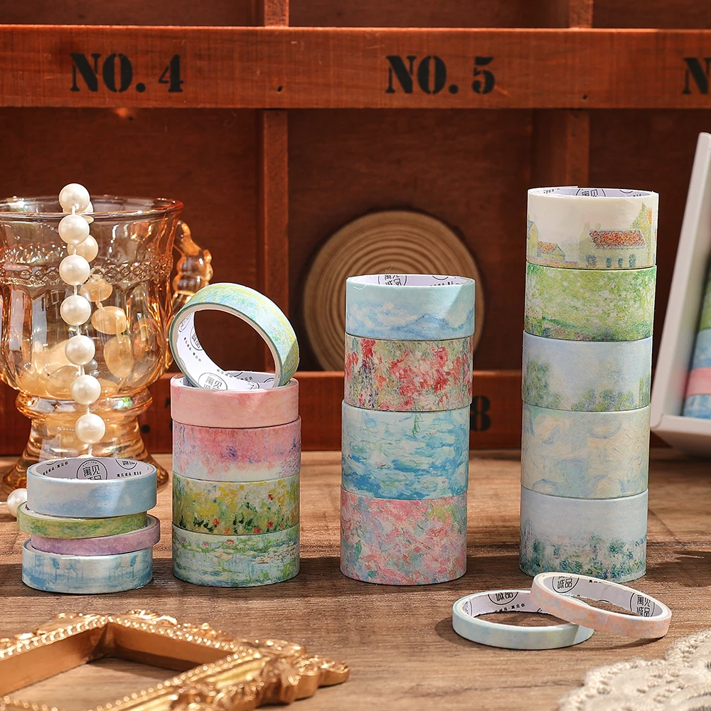 20 Rolls Vintage Garden Painting Washi Tape Set 2M(2.2 Yards) Long Masking Tapes For Scrapbooking Journaling Planner Notebook