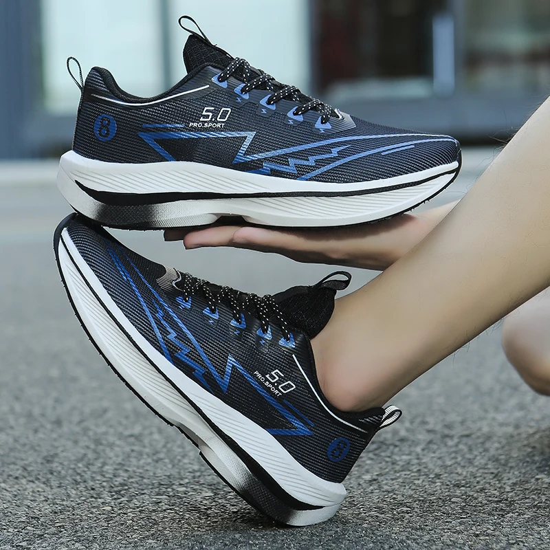 New Men's Soft Cushion Shock Running Shoes Tennis Marathon Sports Breathable Light Women's Comfortable Athletic Nonskid Sneakers