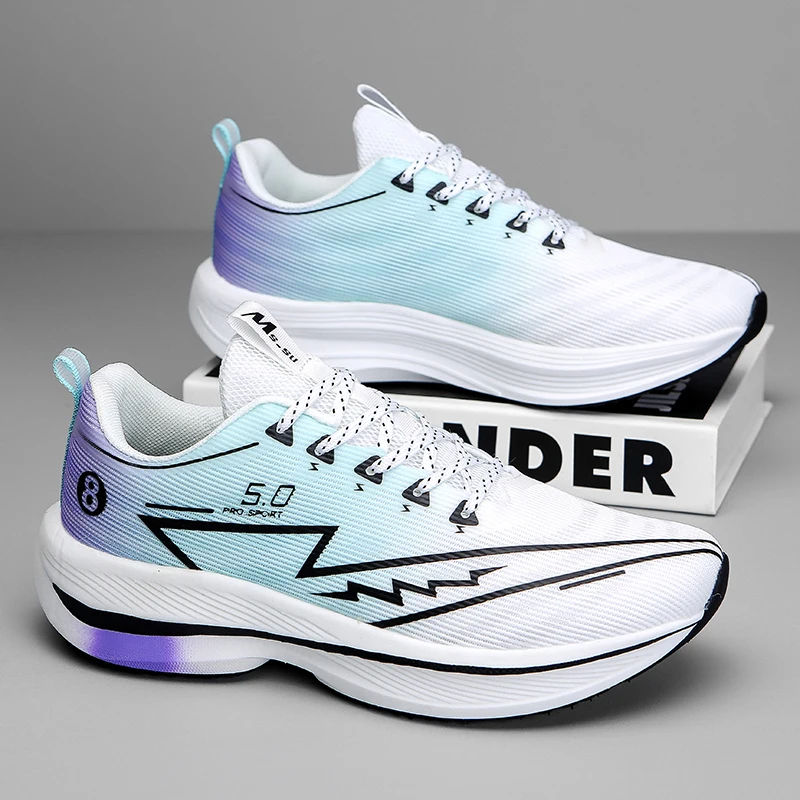 New Men's Soft Cushion Shock Running Shoes Tennis Marathon Sports Breathable Light Women's Comfortable Athletic Nonskid Sneakers