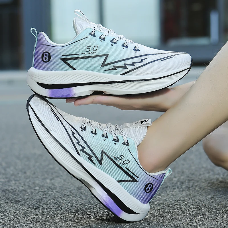 New Men's Soft Cushion Shock Running Shoes Tennis Marathon Sports Breathable Light Women's Comfortable Athletic Nonskid Sneakers