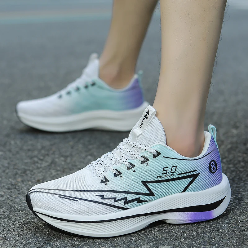 New Men's Soft Cushion Shock Running Shoes Tennis Marathon Sports Breathable Light Women's Comfortable Athletic Nonskid Sneakers