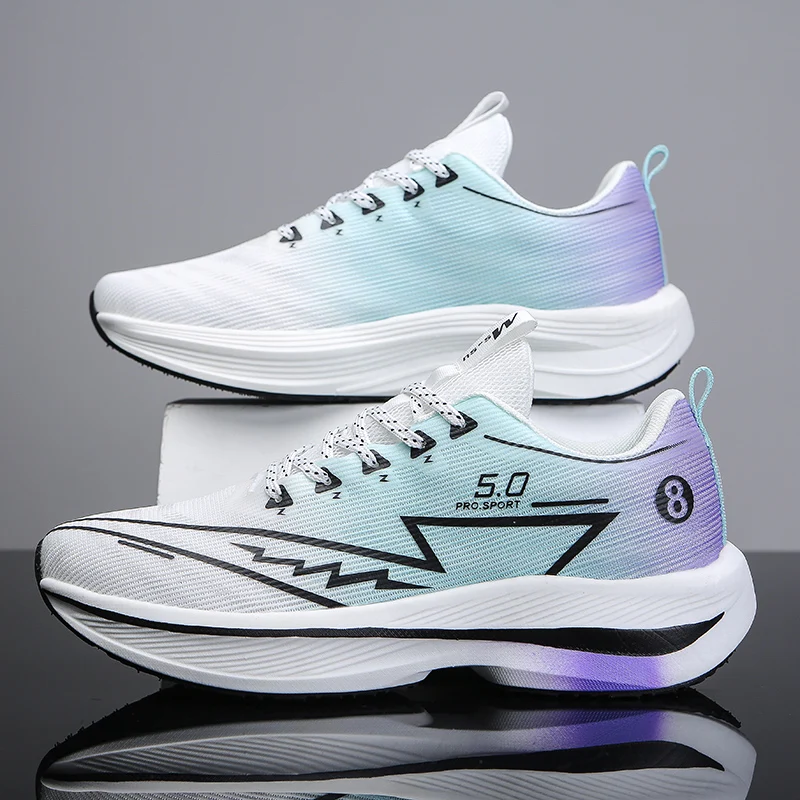 New Men's Soft Cushion Shock Running Shoes Tennis Marathon Sports Breathable Light Women's Comfortable Athletic Nonskid Sneakers