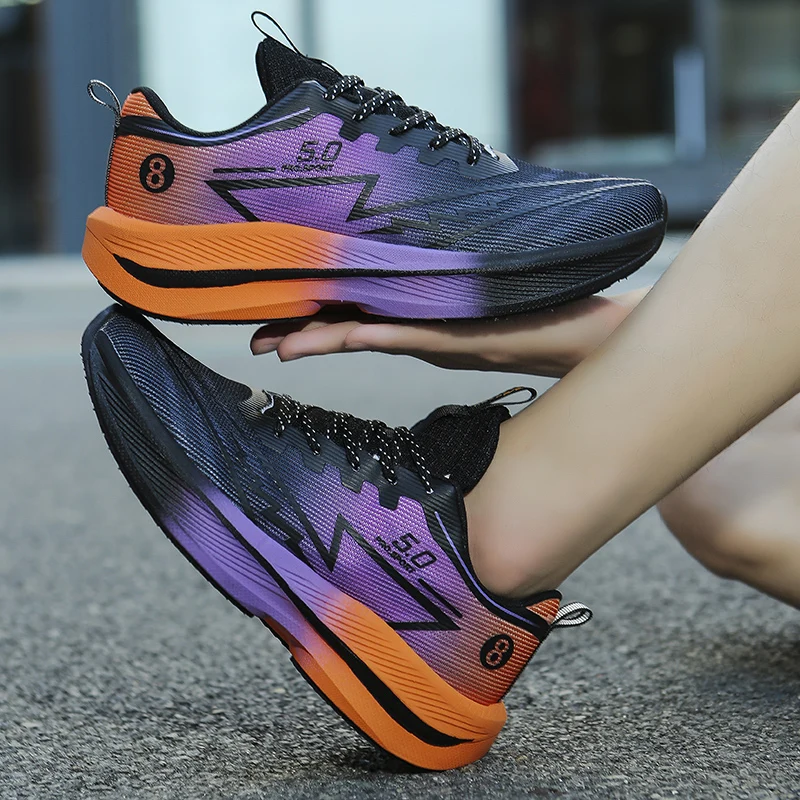 New Men's Soft Cushion Shock Running Shoes Tennis Marathon Sports Breathable Light Women's Comfortable Athletic Nonskid Sneakers