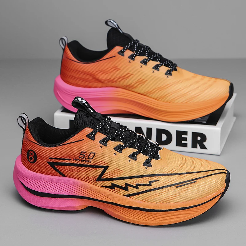 New Men's Soft Cushion Shock Running Shoes Tennis Marathon Sports Breathable Light Women's Comfortable Athletic Nonskid Sneakers