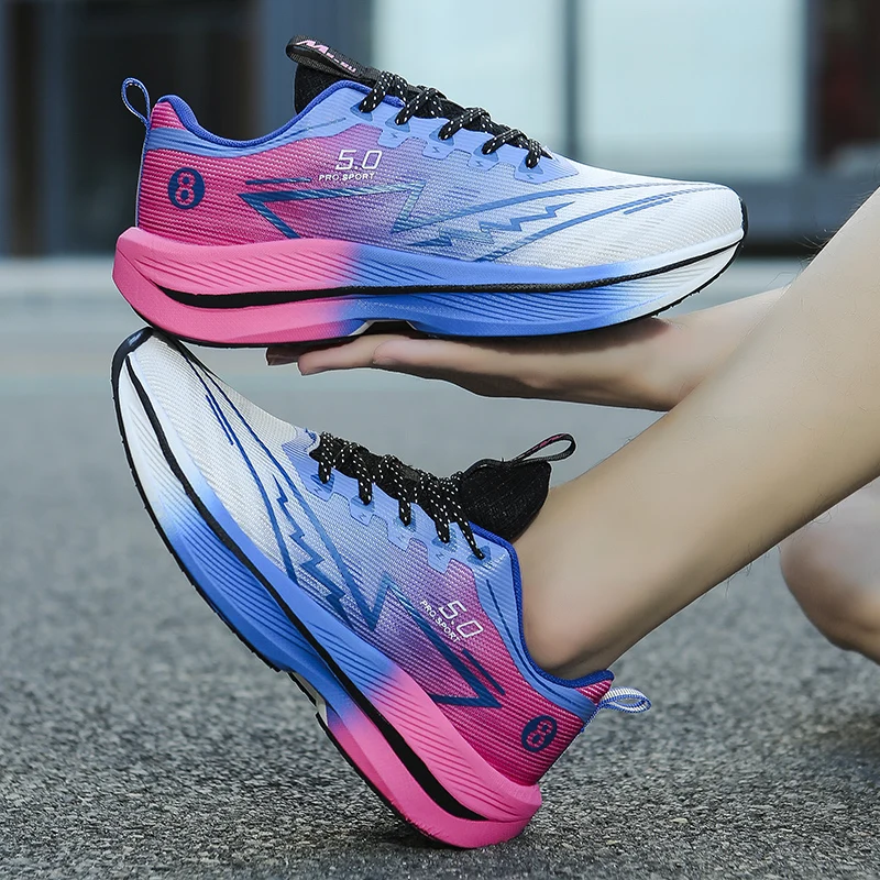 New Men's Soft Cushion Shock Running Shoes Tennis Marathon Sports Breathable Light Women's Comfortable Athletic Nonskid Sneakers
