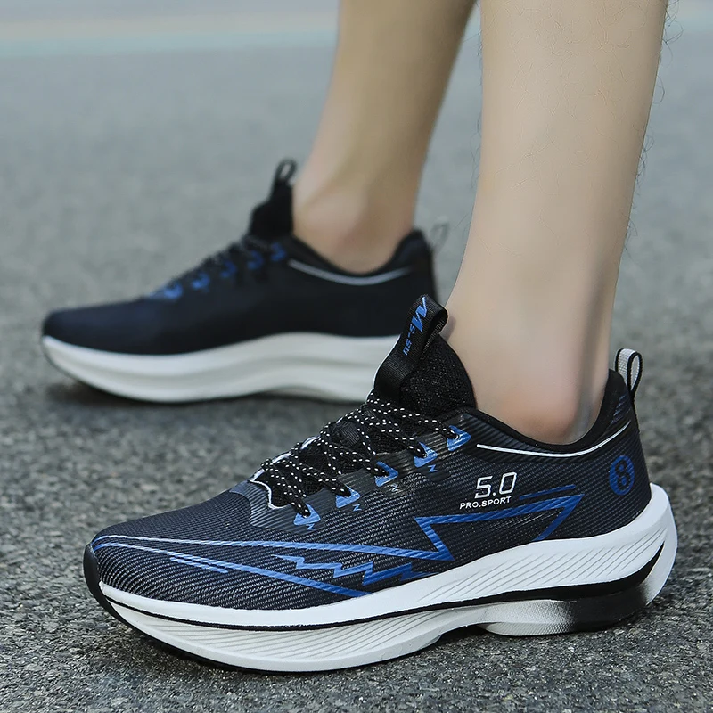 New Men's Soft Cushion Shock Running Shoes Tennis Marathon Sports Breathable Light Women's Comfortable Athletic Nonskid Sneakers