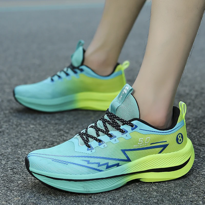 New Men's Soft Cushion Shock Running Shoes Tennis Marathon Sports Breathable Light Women's Comfortable Athletic Nonskid Sneakers