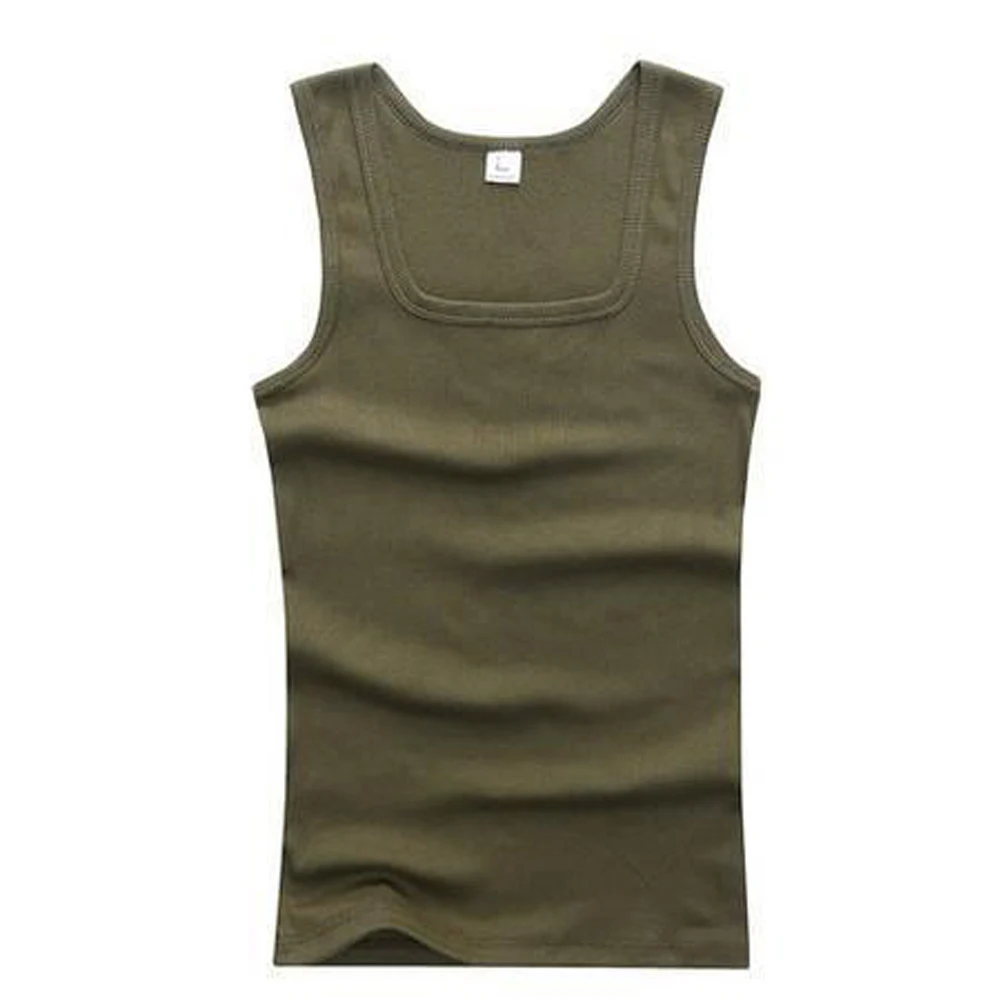 HOT Men's Pure Cotton Tight Vest Casual Sports Tank Tops Middle-aged Sleeveless Basic Tops Quick Drying Bodybuilding Vest