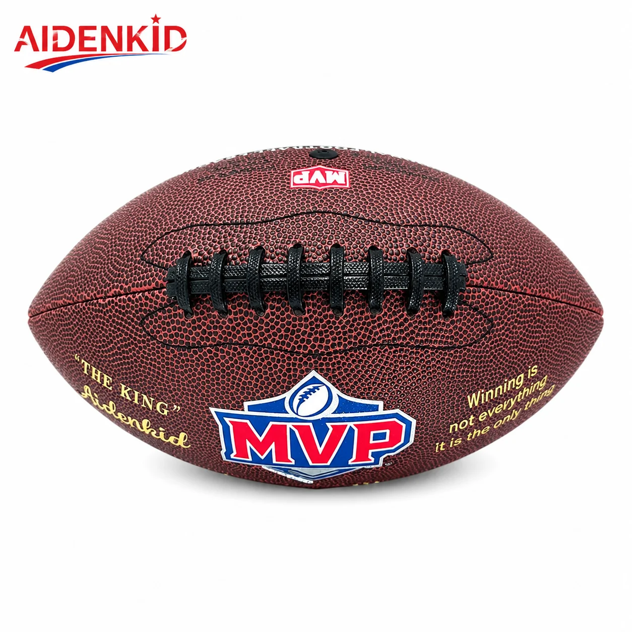 AIDENKID Size 9 American Football PU Leather Official Size Outdoor Training Match Ball for Adults