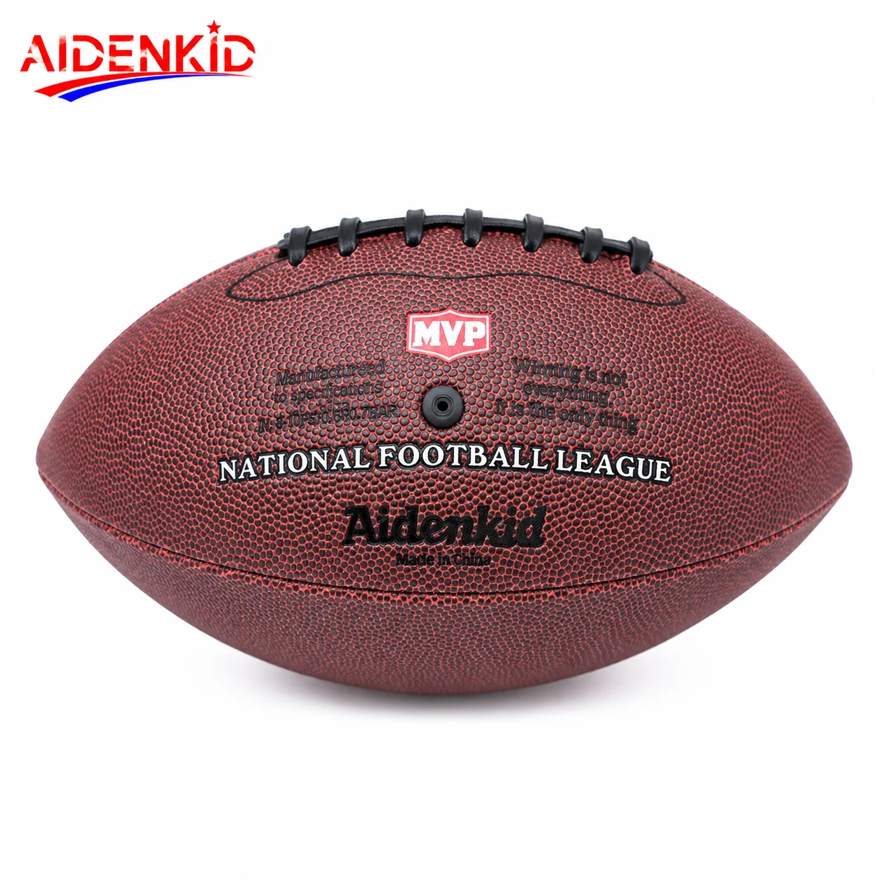AIDENKID Size 9 American Football PU Leather Official Size Outdoor Training Match Ball for Adults
