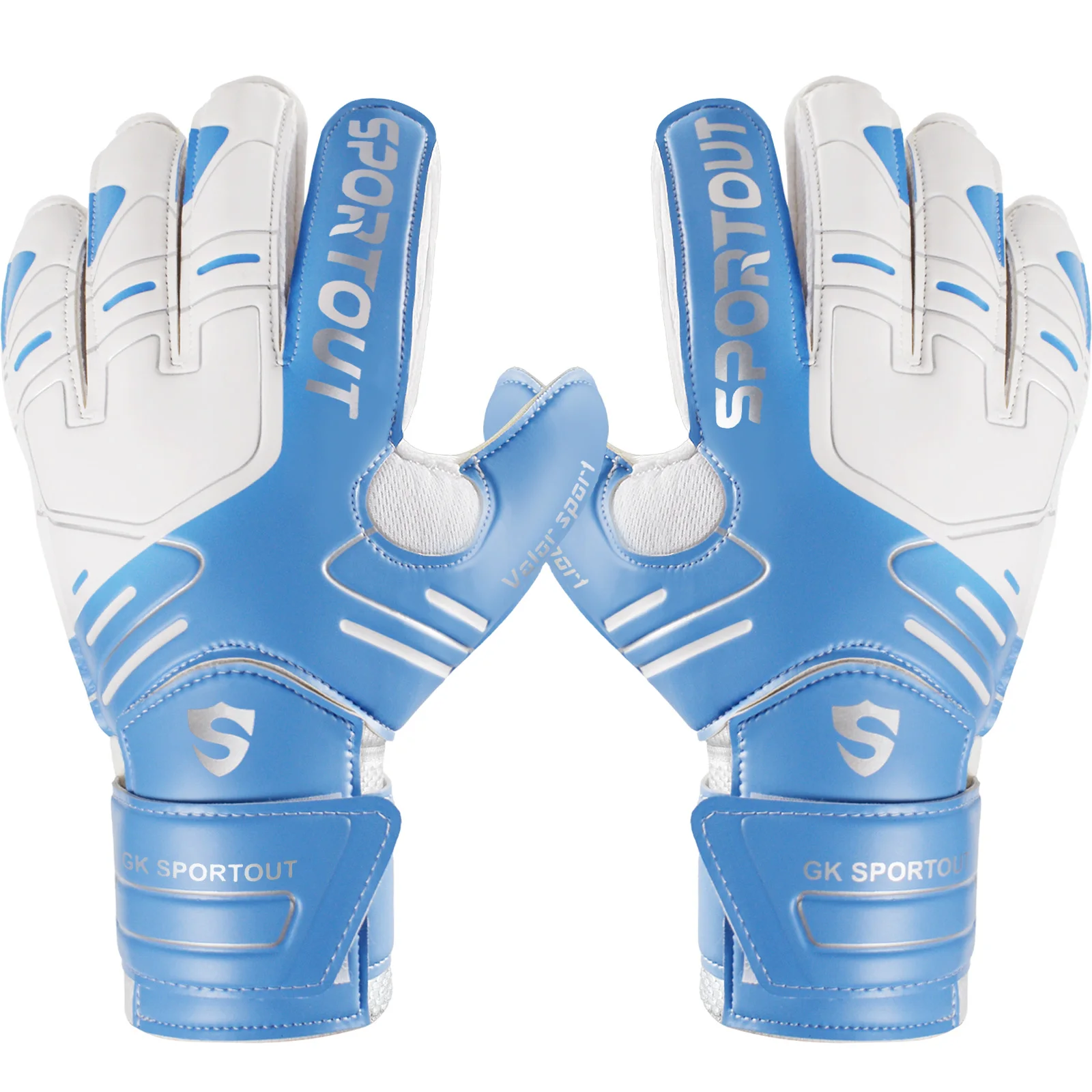 Sportout Youth&Adult Goalie Goalkeeper Gloves,Strong Grip for The Toughest Saves, with Fingerave& 4+3MM Latex
