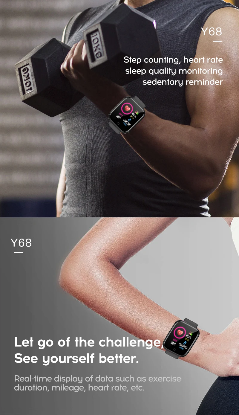 Woman Smart Watch Men Sport Wristband Fitness Monitoring Track Heart Rate Call Reminder Message Push Smartwatch Weather Children