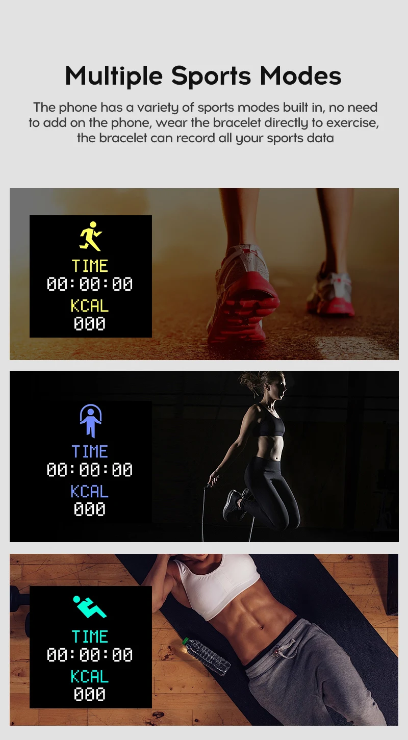 Woman Smart Watch Men Sport Wristband Fitness Monitoring Track Heart Rate Call Reminder Message Push Smartwatch Weather Children
