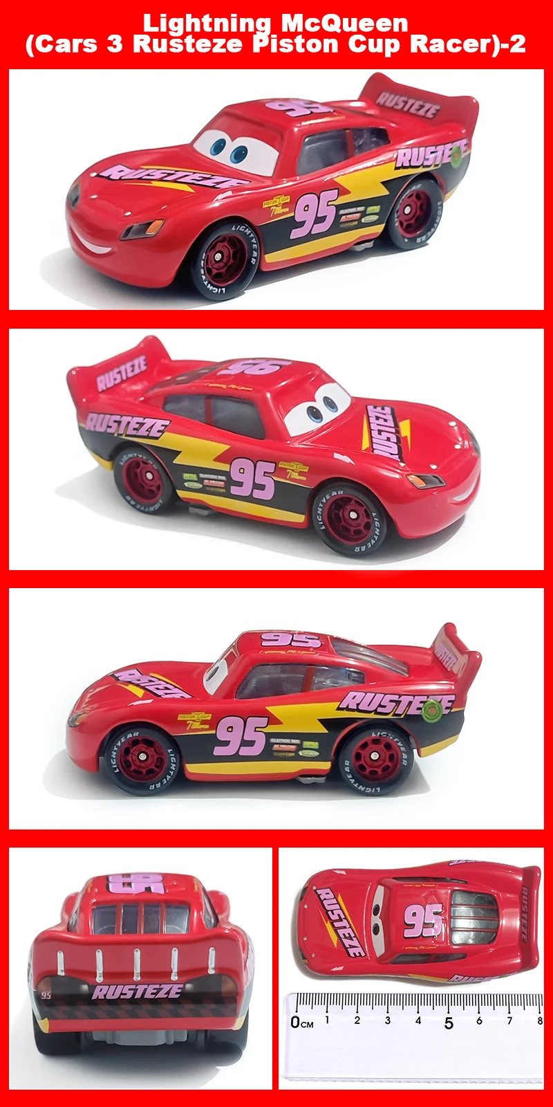 Cars 2 Cars 3 Lightning McQueen Mater Sheriff Flo Ramone Alloy Cars 1:55 Metal Die Casting Model Cars Toys Birthday Gifts
