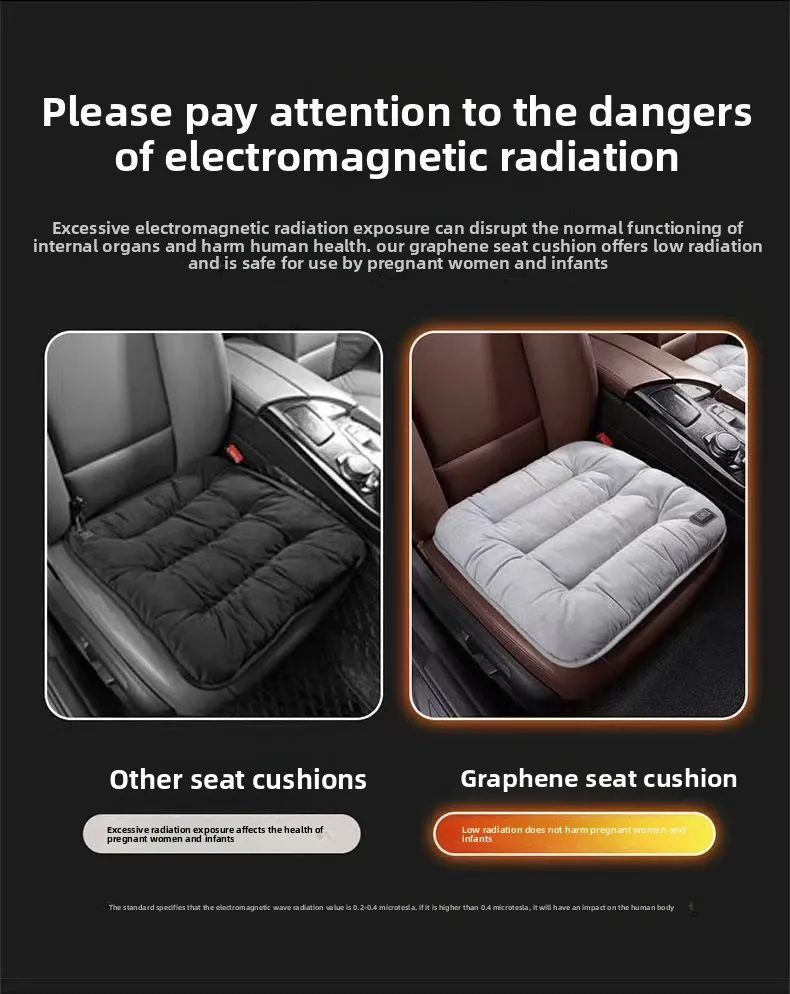 Car Heated Seat Cushion Winter Plush Seat Cushion Quick-Heating For Car, Home, 12V USB Electric Heating Single Pad