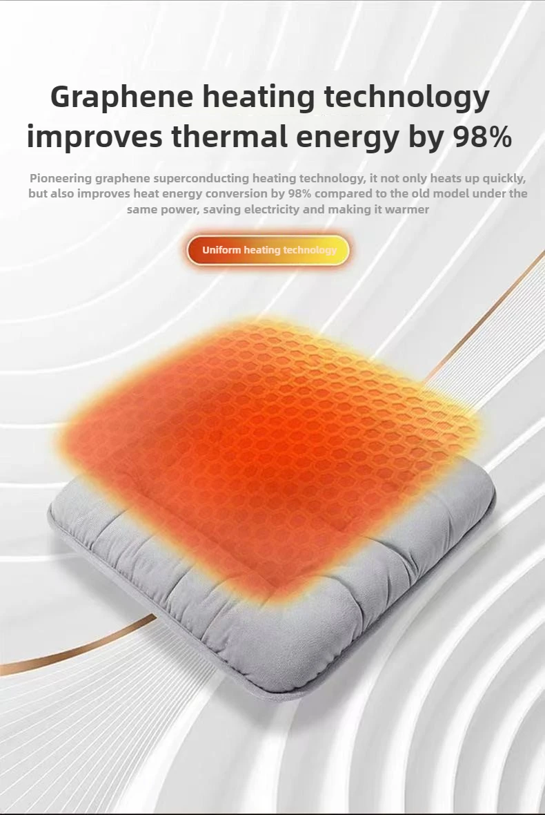 Car Heated Seat Cushion Winter Plush Seat Cushion Quick-Heating For Car, Home, 12V USB Electric Heating Single Pad