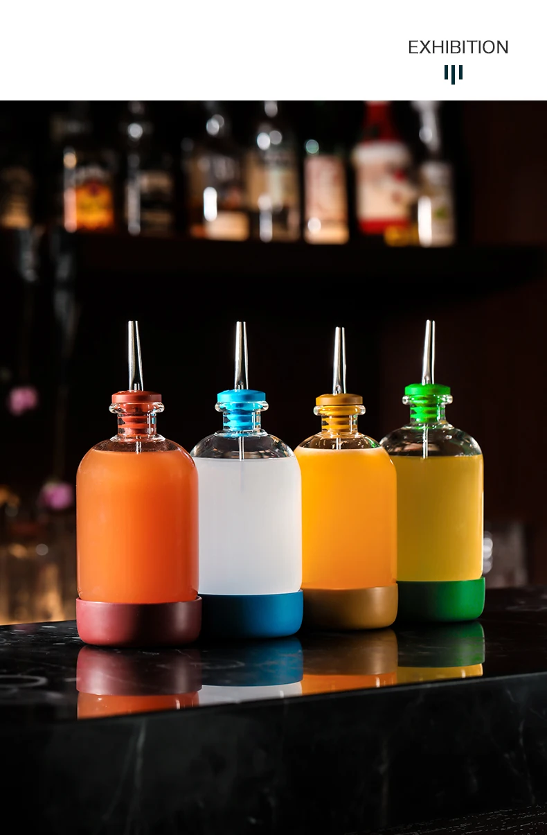 Inmeet Creative Bubble Wine Bottle/Bar Juice Bottle/Cocktail Bottle/Oil Bottle With Scale Bartender Supplies
