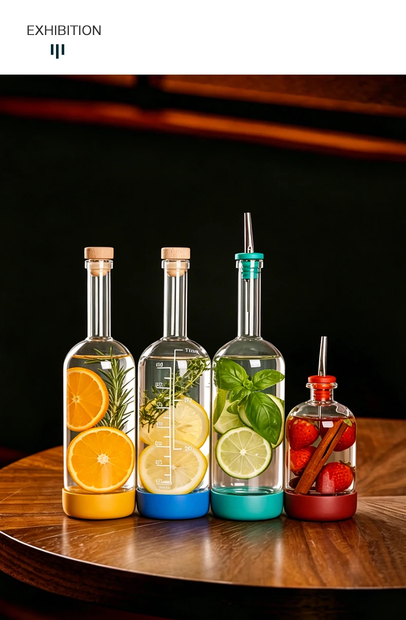 Inmeet Creative Bubble Wine Bottle/Bar Juice Bottle/Cocktail Bottle/Oil Bottle With Scale Bartender Supplies