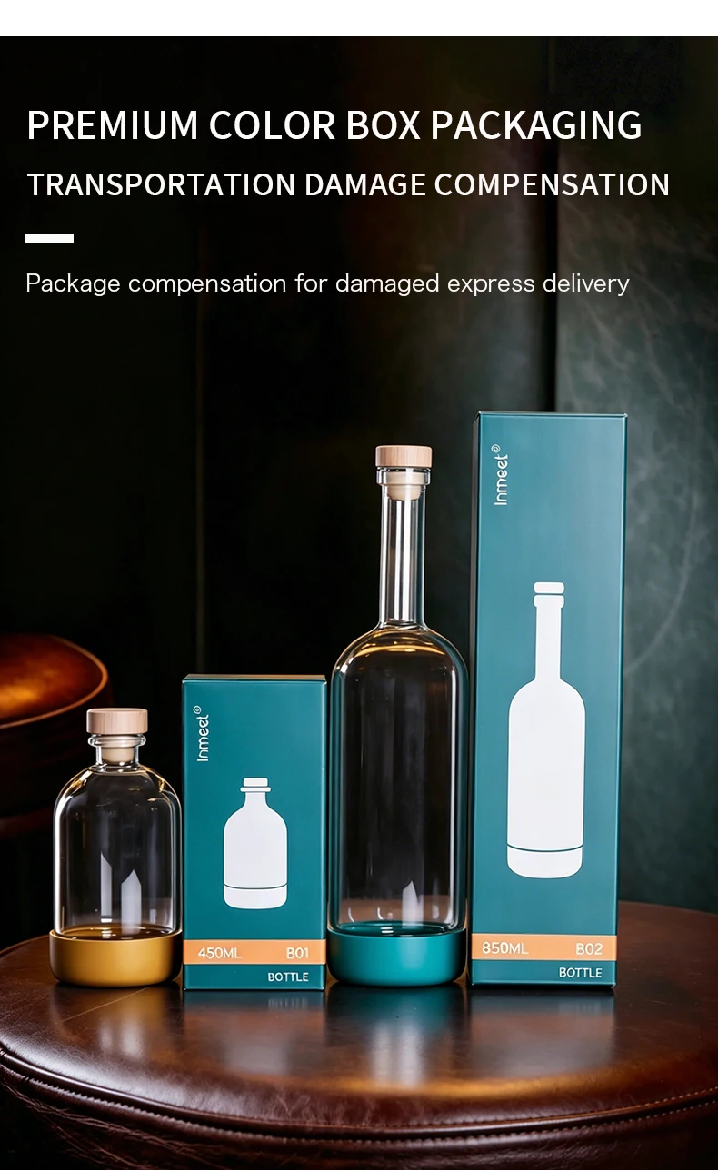 Inmeet Creative Bubble Wine Bottle/Bar Juice Bottle/Cocktail Bottle/Oil Bottle With Scale Bartender Supplies