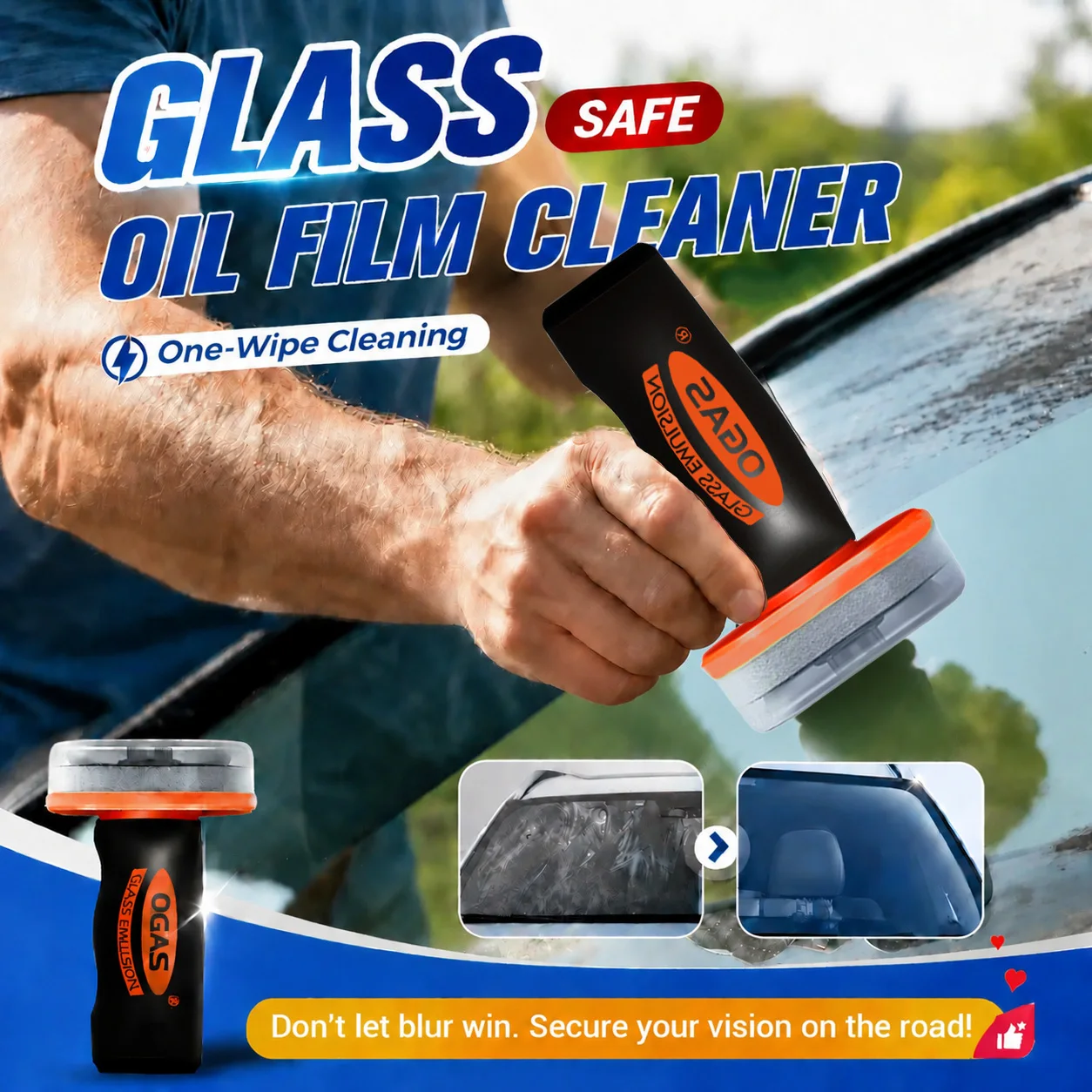 100g Car Windshield Glass Rain Repellent Glass Windshield Cleaner Anti Fog Anti-rain Car Oil Film Removal Hydrophobic Cleaner