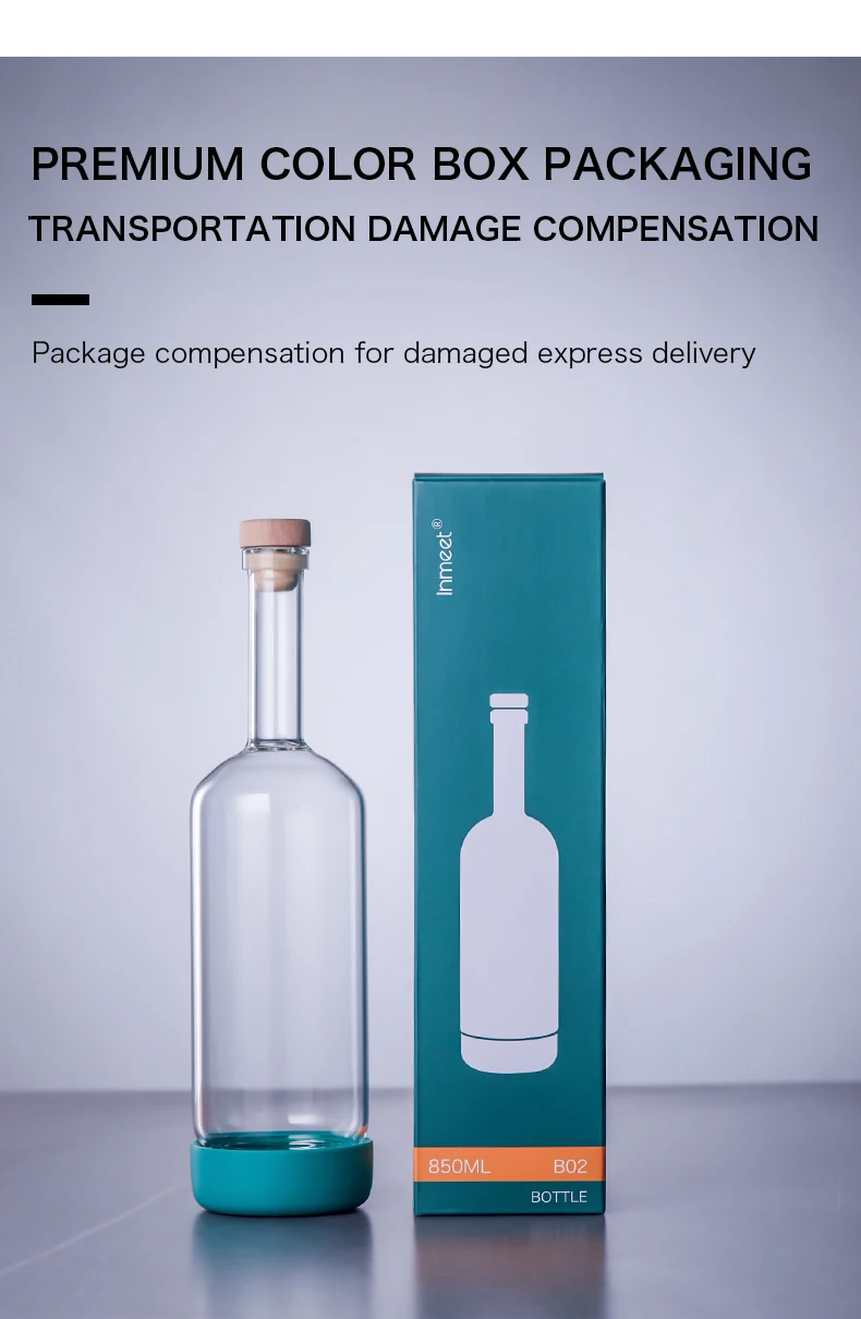 Inmeet Creative Bubble wine Bottle/Bar Juice Bottle/Cocktail Bottle/Oil Bottle With scale Bartender Supplies 800ML 1PCS